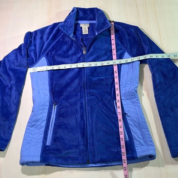 LL Bean Women’s XS Reg Zippered Fleece Jacket Blue - Picture 2 of 3